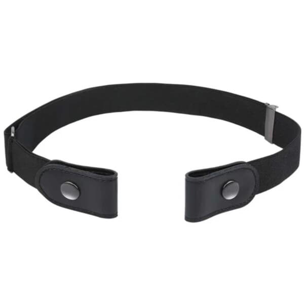 Elastisk belte uten spenne dame svart