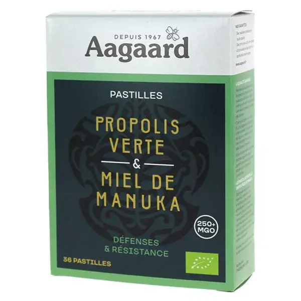 Aagaard Própolis Verde e Mel de Manuka 36 comprimidos