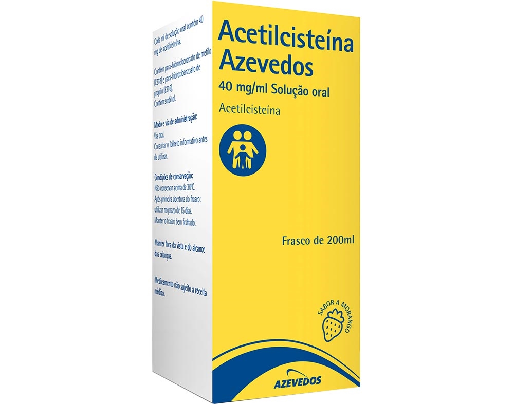 SOLUÇÃO AZEVEDOS ORAL ACETILCISTEINA 40MG/ML 200ML