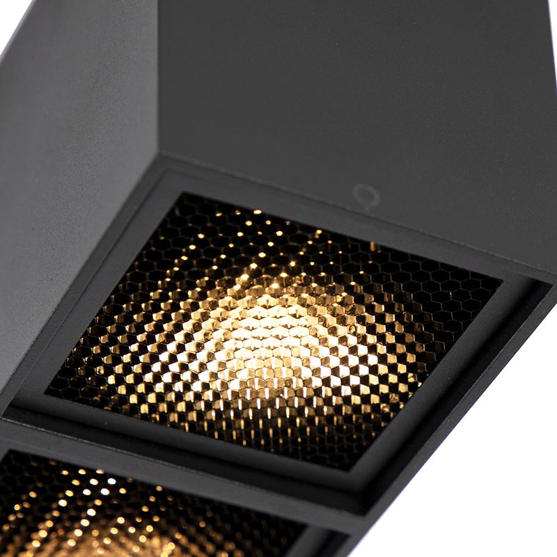 Design spot zwart 2-lichts - Qubo Honey