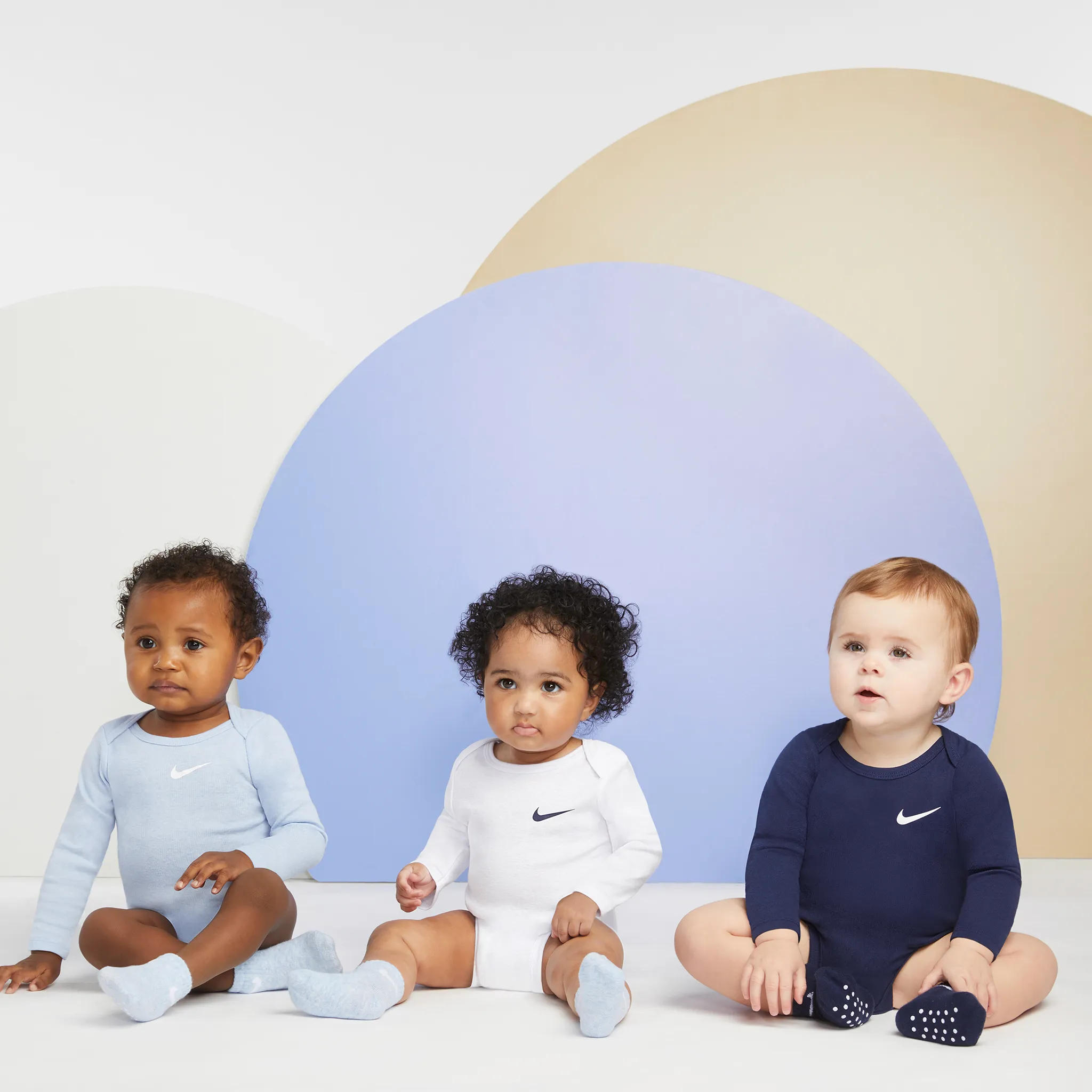 Nike Cache-Couche Manches Longues Paquet de 3 0-9mois