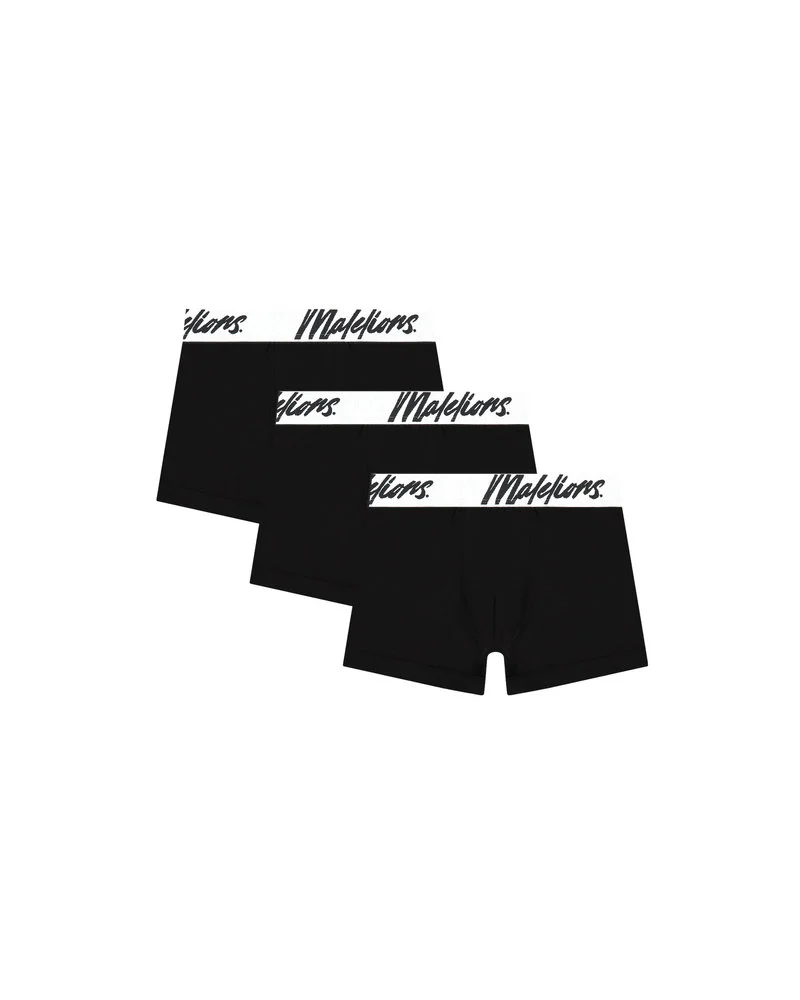 Malelions Boxershort 3-Pack KIDS Black/Black