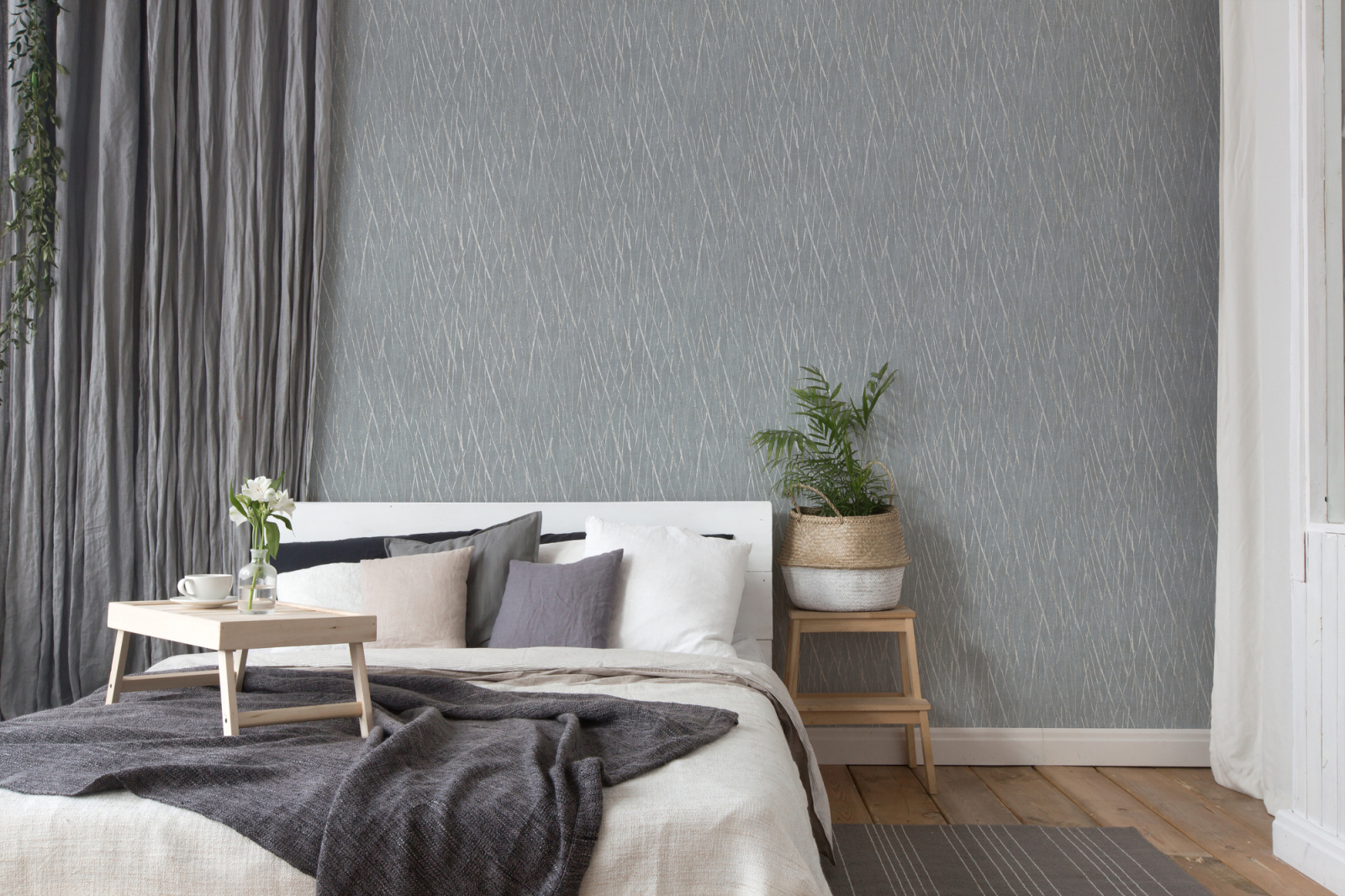 A.S. Creation Vliestapete - grau-silber - Struktur - 10 Meter