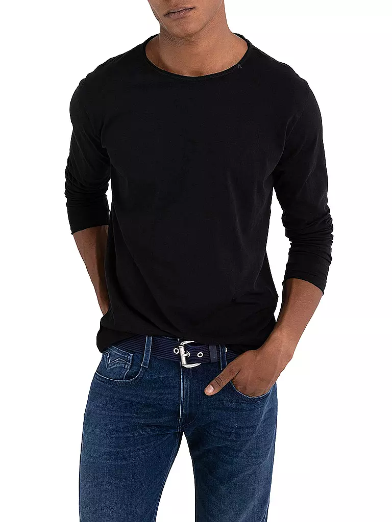 REPLAY Langarmshirt schwarz