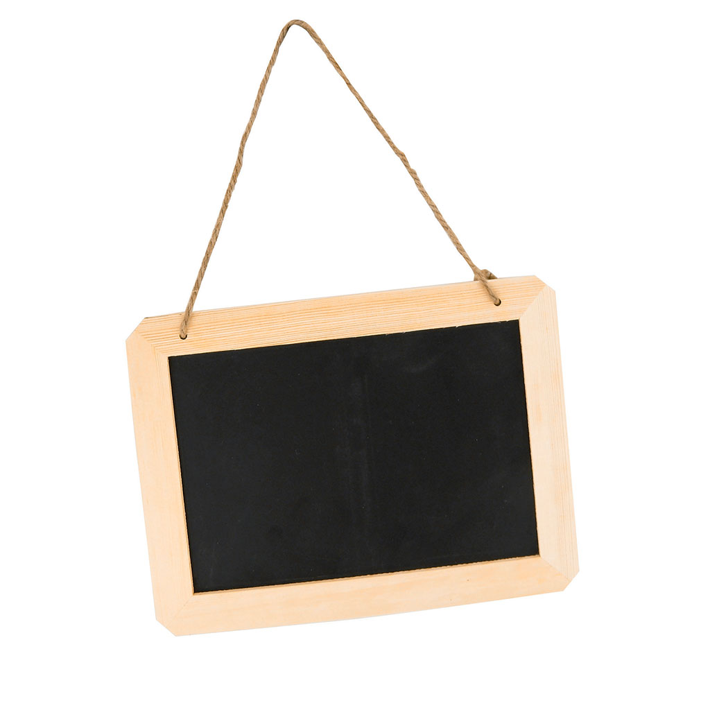 Ardoise rectangulaire à suspendre 18.5x25cm