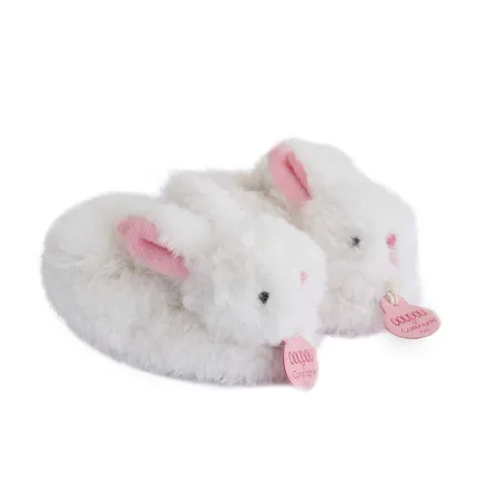 Doudou Bonbon Hase Füsslinge mit Rassel, rosa, 0-6M