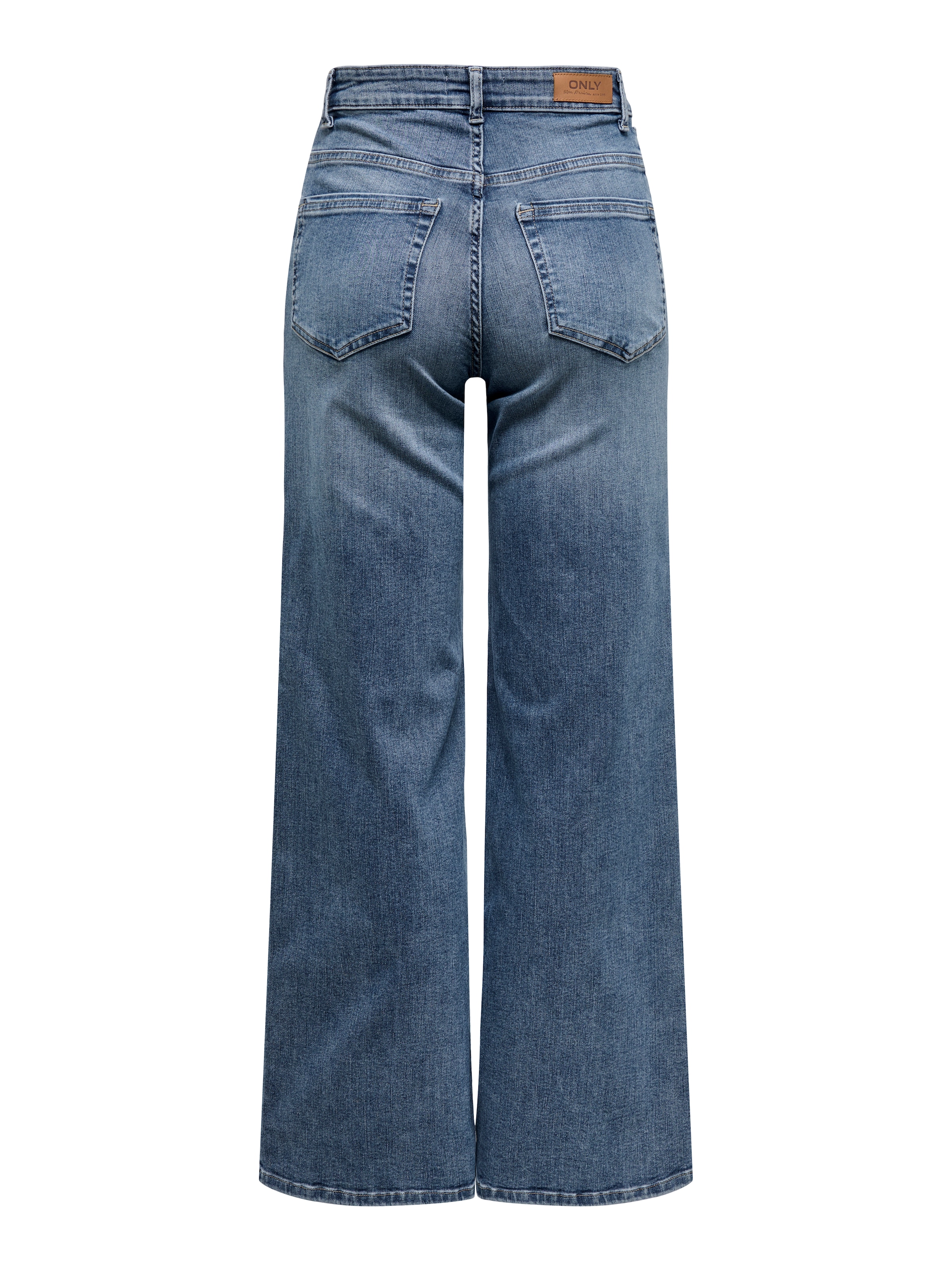 ONLY High-waist-Jeans »ONLMADISON – High-Waist-Jeans mit modischen Abriebeffekten«, Abriebeffekte, casual, weit, Denim