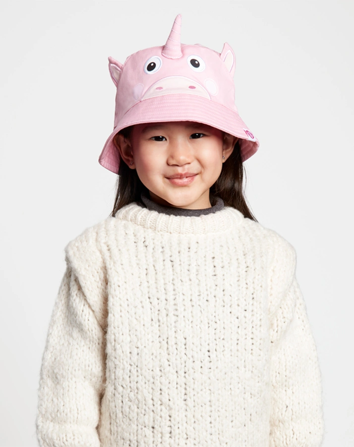 Sommerhut BUCKETHEAD EINHORN in rosa