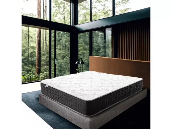 Matelas Sérénité (27 cm), ressorts ensachés, mousse haute densité, soutien très ferme, indépendance de couchage, double face, 160x200cm