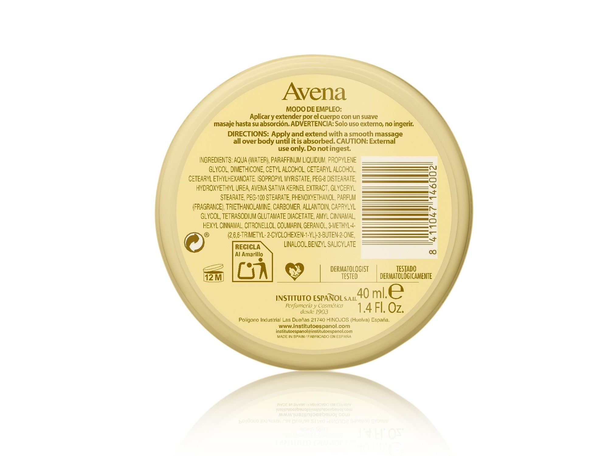 CREME CORPO INSTITUTO ESPAÑOL AVEIA 40 ML
