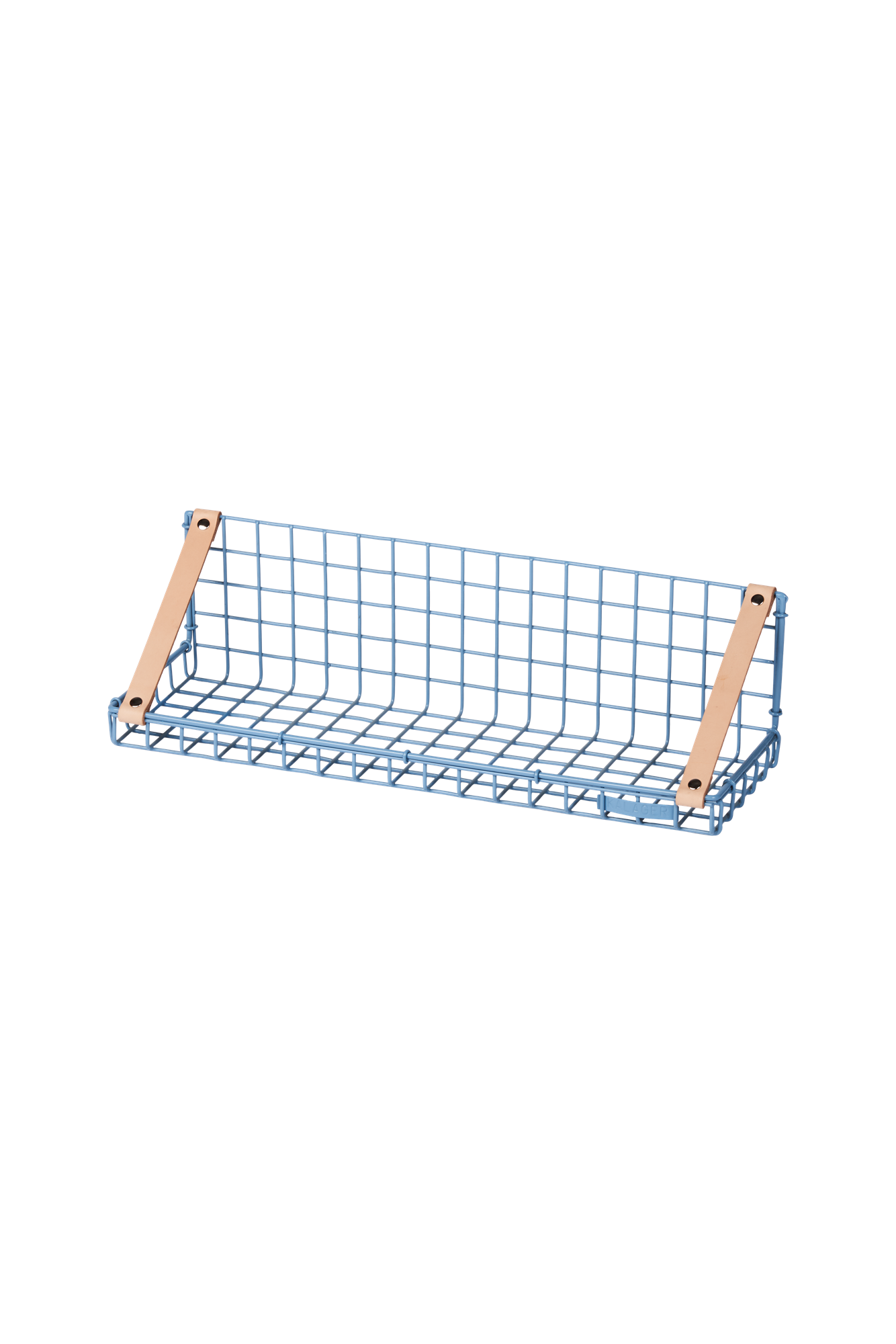 SHELF Hylde | Metal/læder. 44 x 14 x 13 cm. | Smokey Blue | Kalager Design