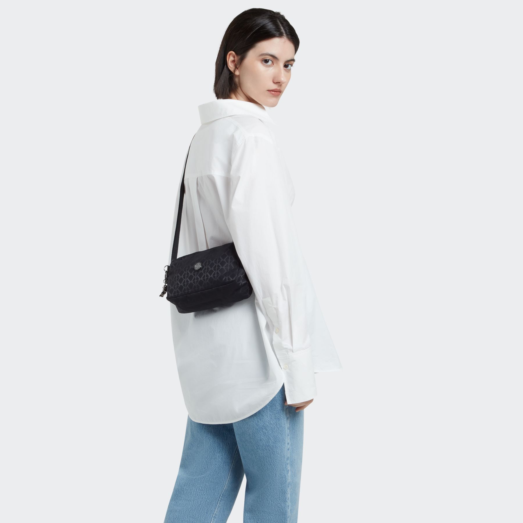 MILDA Petit Sac Bandoulière Style Caméra - Signature Black QVC