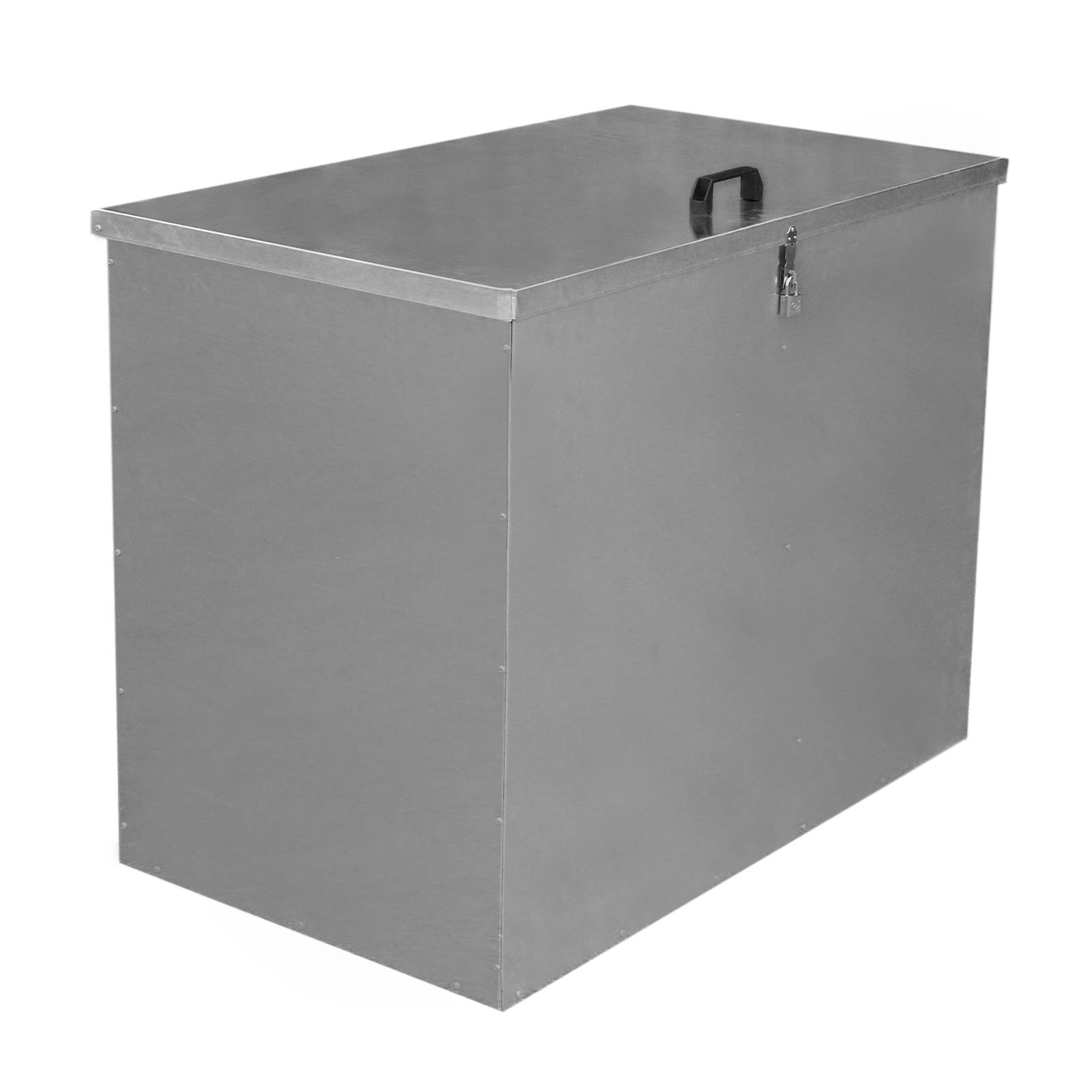Recipiente grande para alimentação de animais de estimação, 64L, para uso externo, com 2 compartimentos.