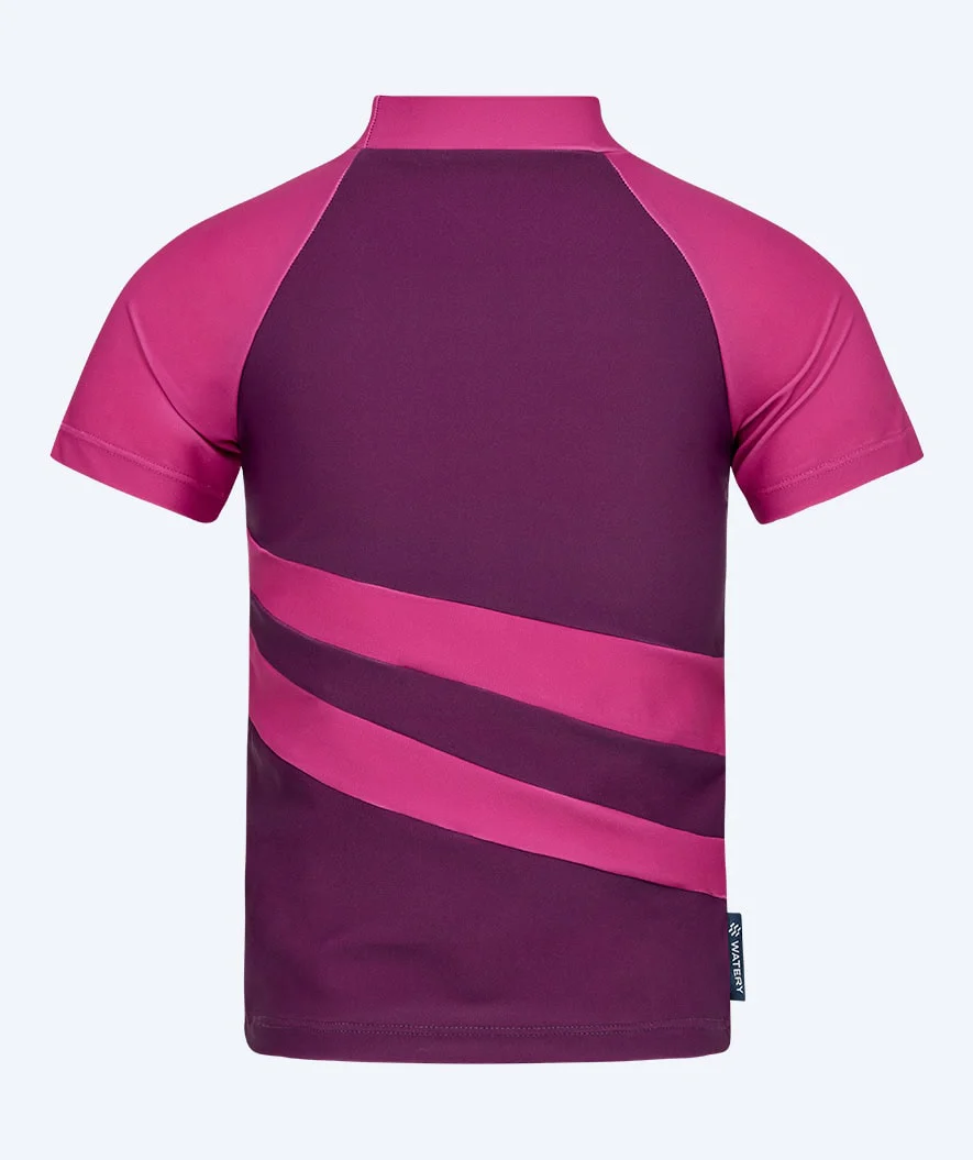 Watery UV-trøje til børn - Manami Kortærmet Rashguard - Lilla
