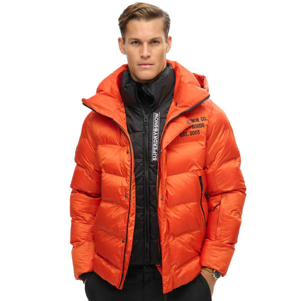 Veste de ski SUPERDRY SPORT PUFFER JACKET FLAME ORANGE