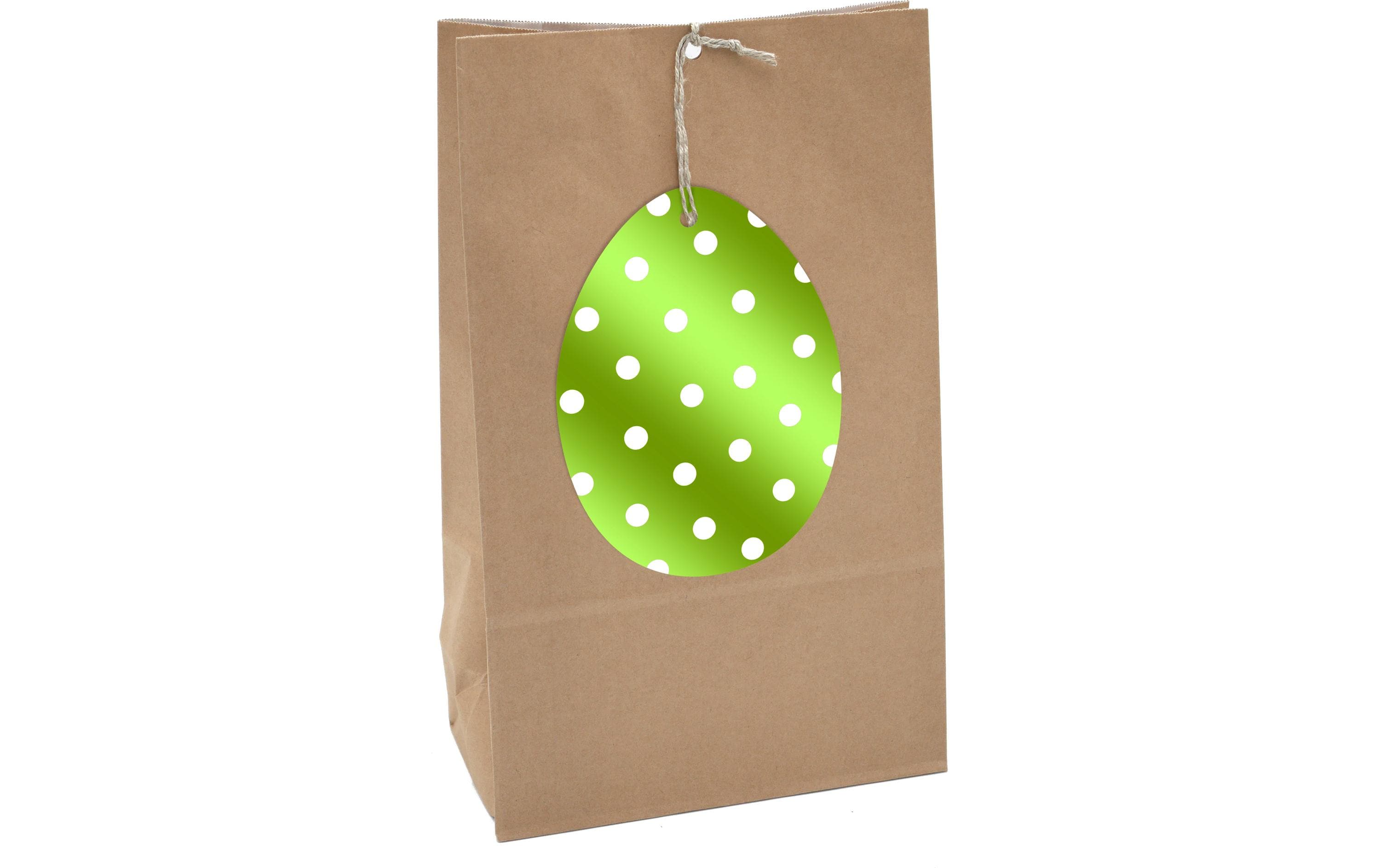 Geschenktasche Ostern 2 Stück, 16 x 26 x 8 cm, Braun/GrünGeschenktüten-Set