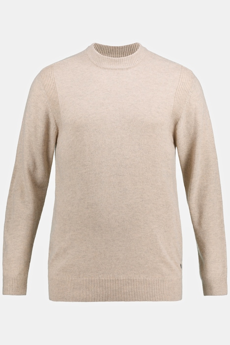 Pullover, Langarm, Ripp Stehkragen, Strukturstrick, bis 8 XL