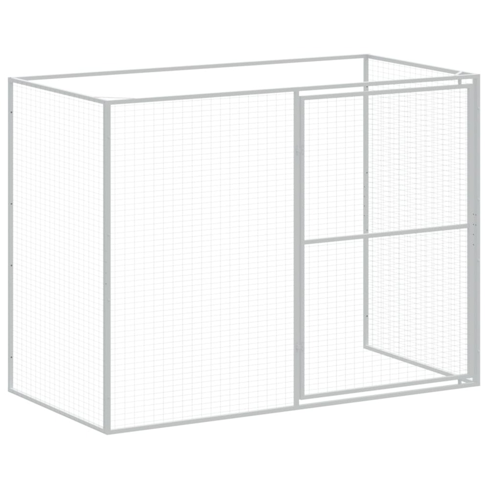 Niche pour chien avec cour gris clair 214x661x181 cm