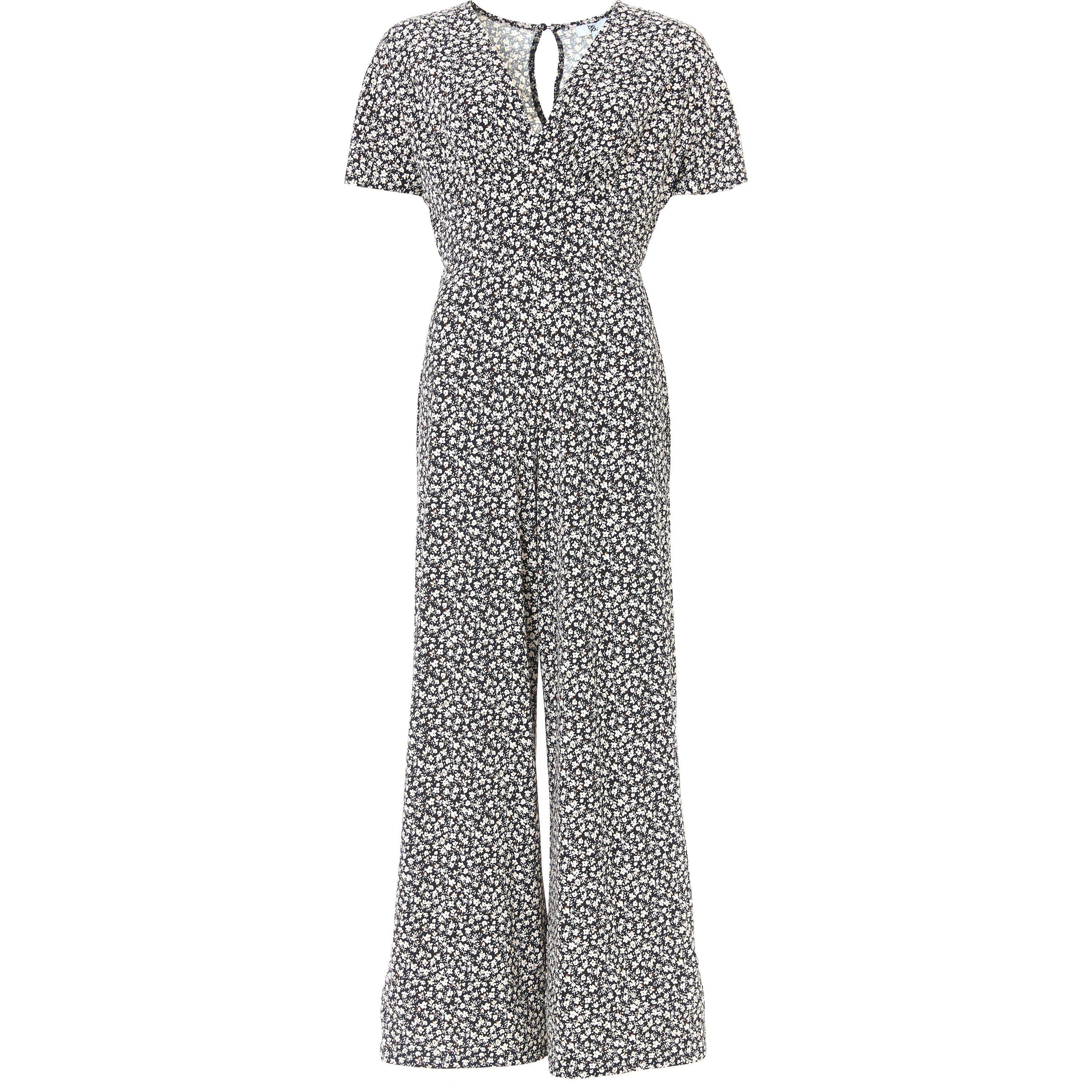 Be You Ladies Mono Wide Leg Printed Jumpsuit