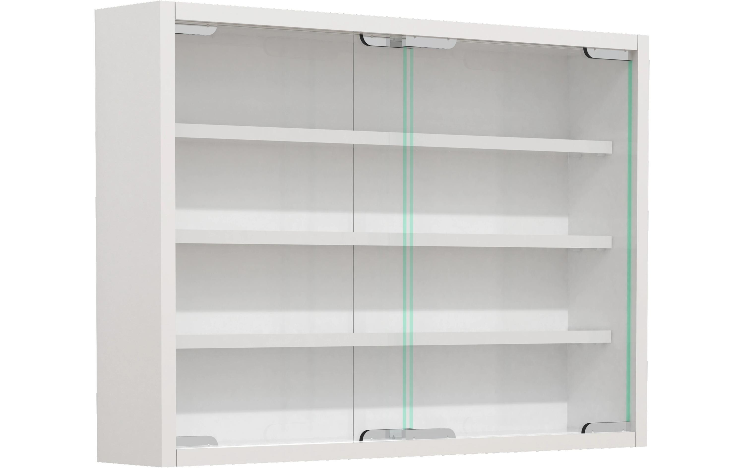 Vitrine Agisa M 57 x 40 cm, WeissHängevitrine für die Wandmontage