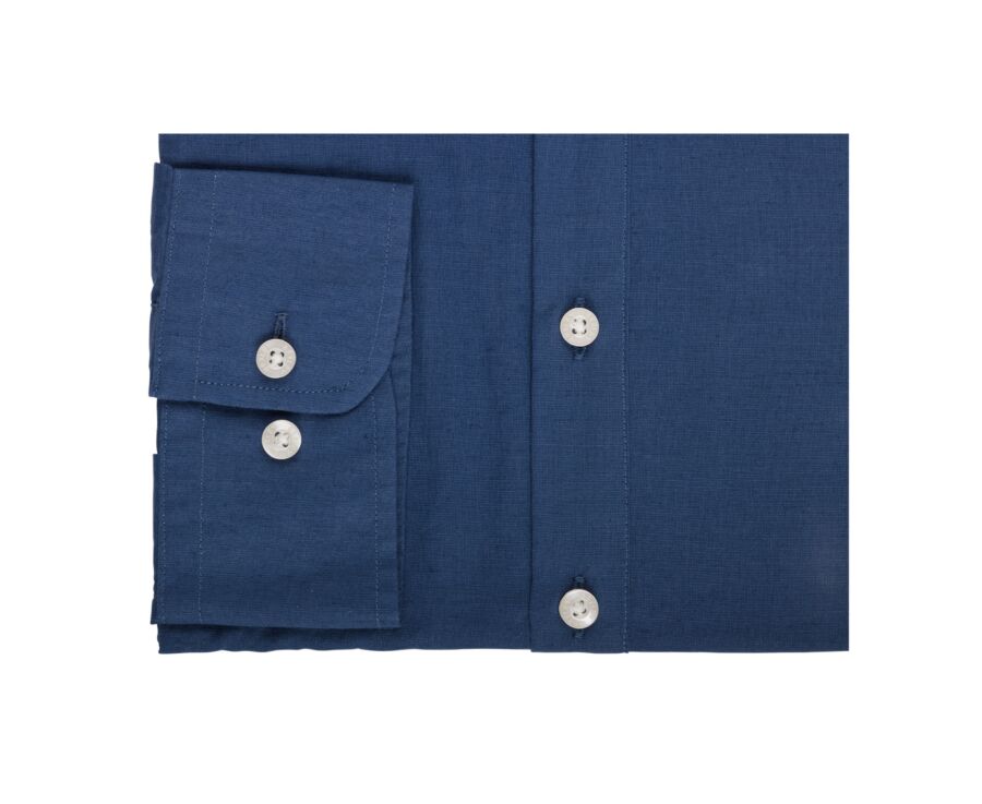 Chemise tunique coton lin Indigo unie - VALBERT