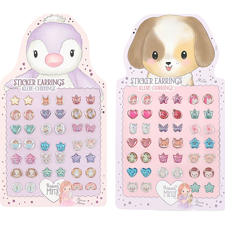 Princess Mimi sticker øreringe – flere varianter - assorteret