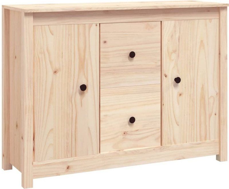 vidaXL - Dressoir - Massief Grenenhout - 2 Lades - 4 Vakken