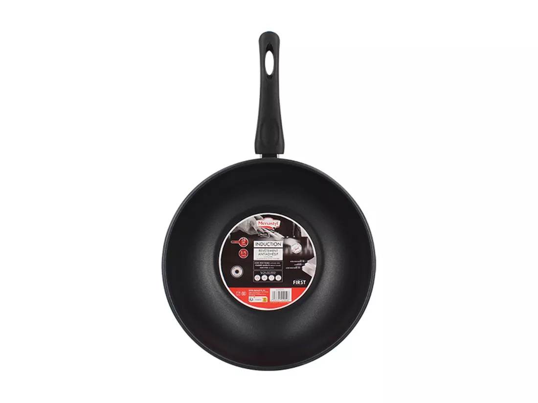 Menastyl - Wok First 28cm En Acier Inoxydable