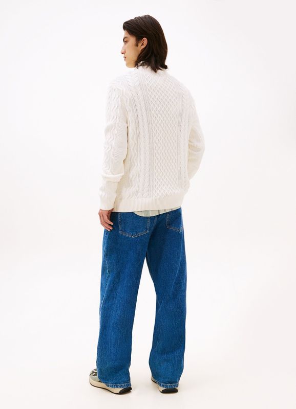 Tommy Jeans - Regular Fit - Gebreide Pullover - Effen - Puur Katoen
