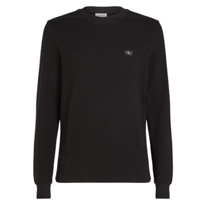 Tee-shirt à manches longues homme Woven Label Waffle CALVIN KLEIN