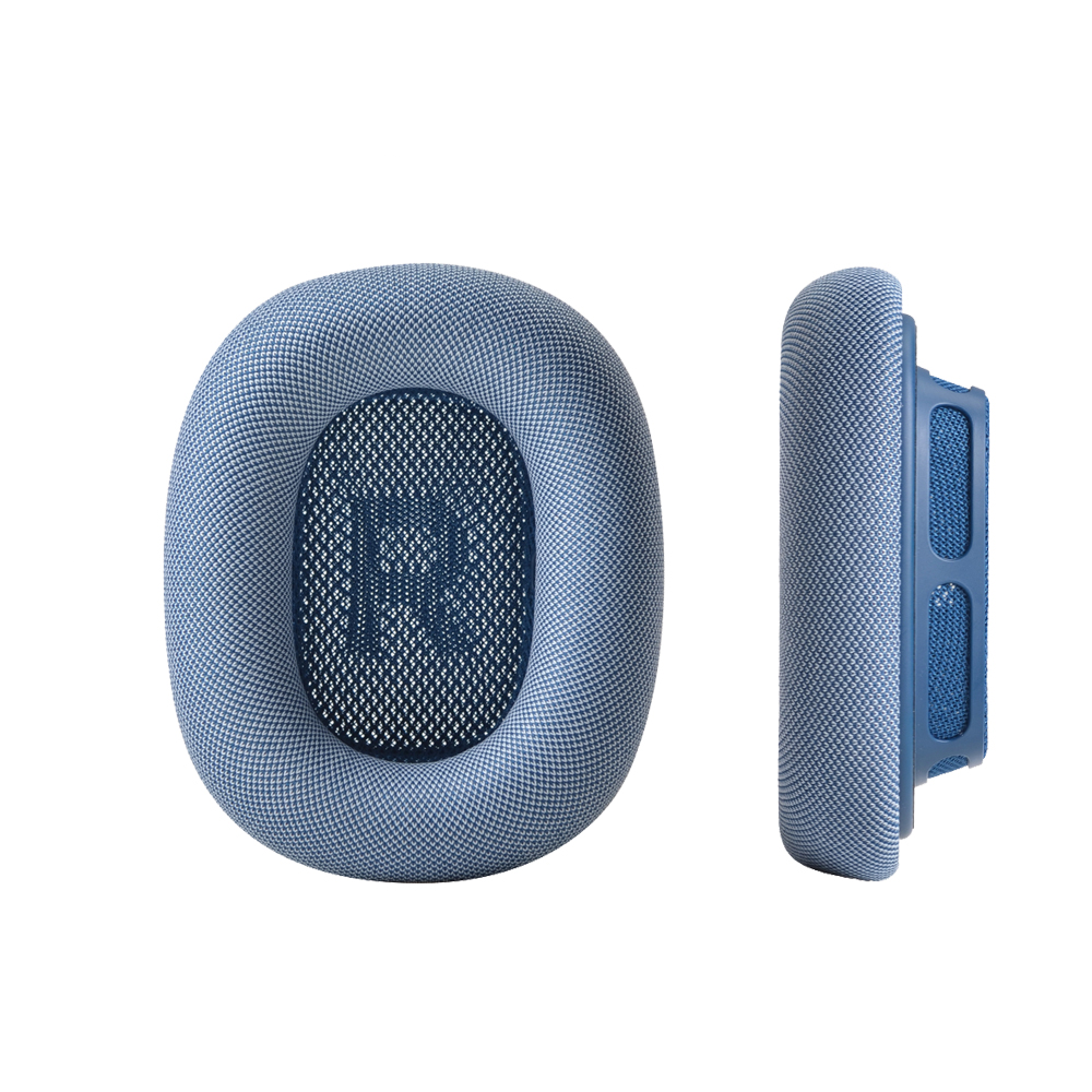 (2er Set) Apple AirPods Max Kopfhörer Stoff Ersatz Ohr Polster Kissen - Blau