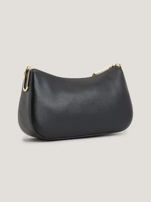 Bolsa de ombro com alça de corrente e monograma TH