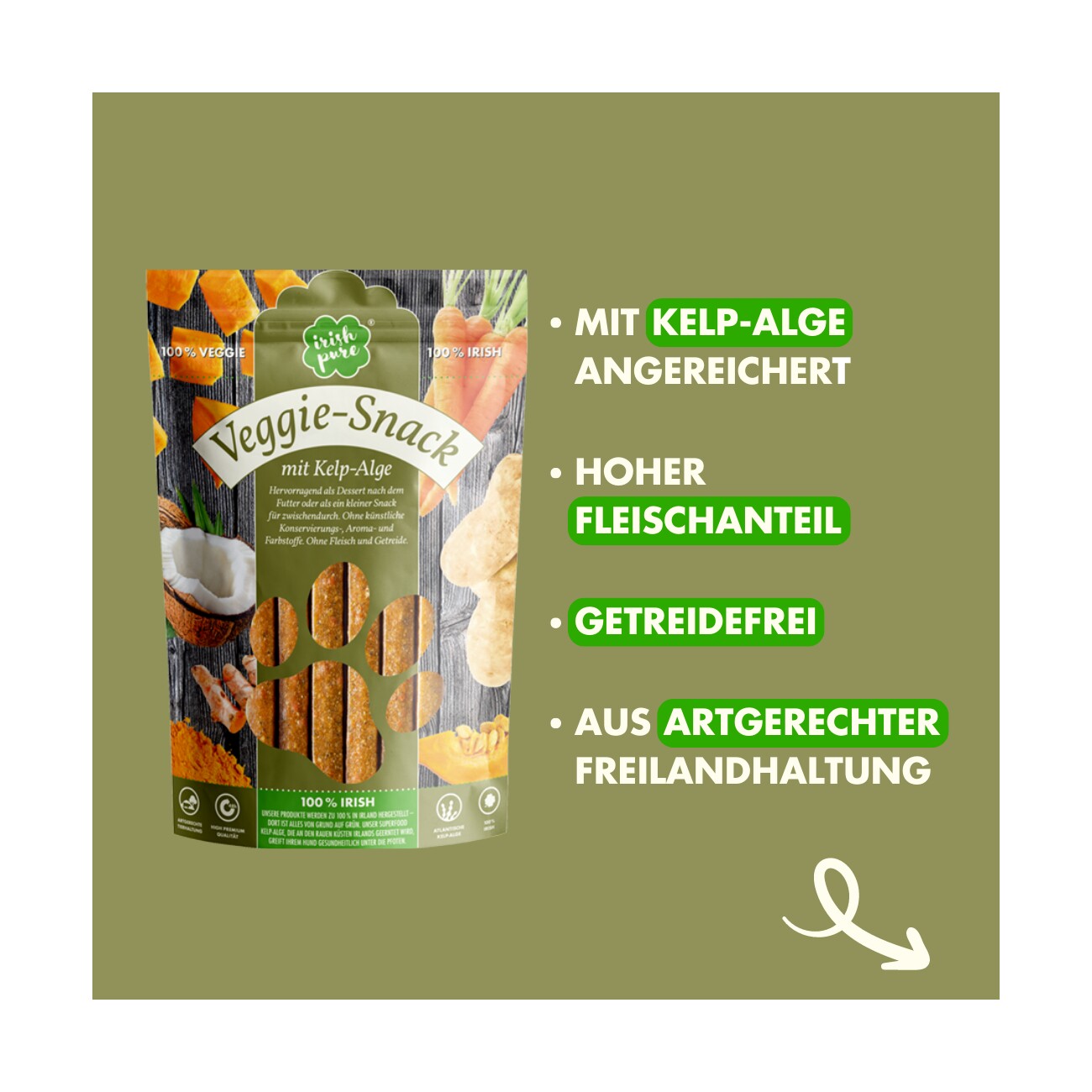 Irish Pure Veggie-Snack mit Kelp-Alge