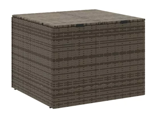 Boîte de rangement de jardin gris 291L résine tressée