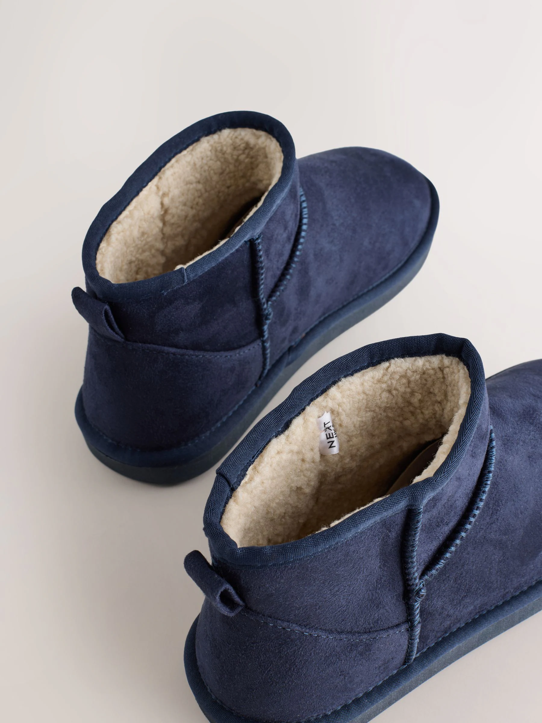 Marineblauw - Microsuede Boot Slippers