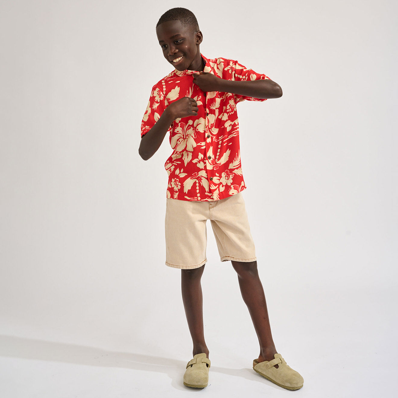 Bellerose Chemise Arno imprimée rouge
