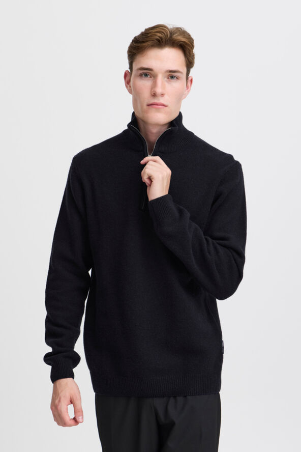 Casual Friday CFKARL halfzip lambswool knit Dark navy