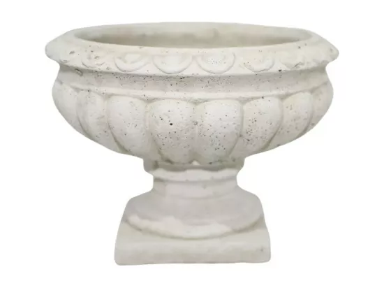 Vase médicis jardin en béton blanc 34 x 30 cm