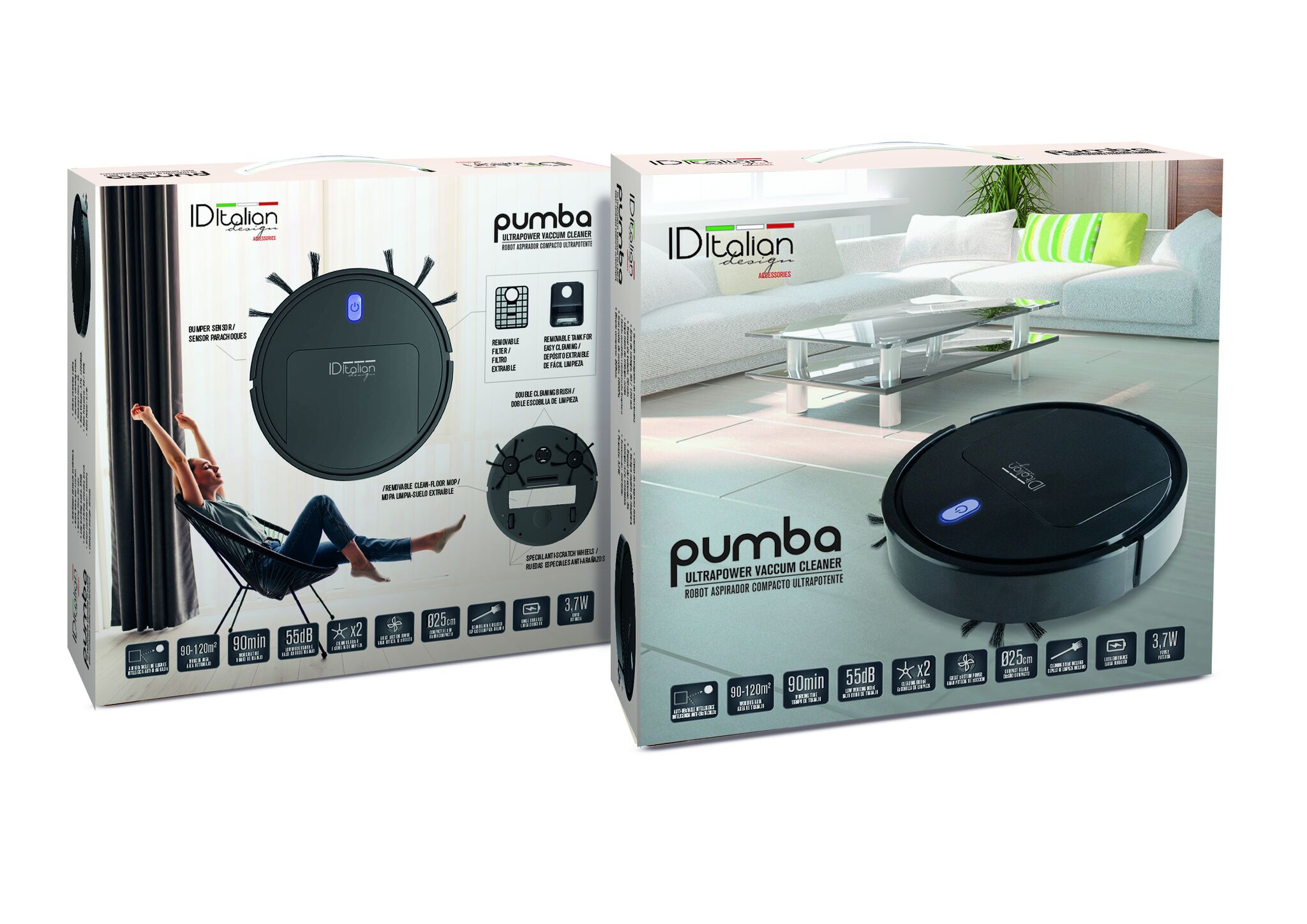 Italian Design Pumba Robot Vacuum Cleaner