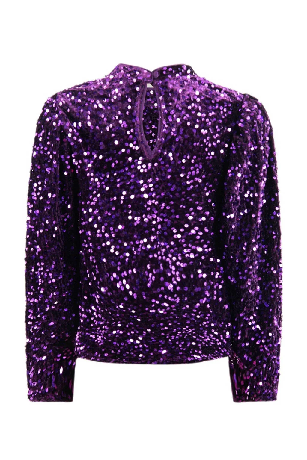 Shoeby glitter top paars met pailletten