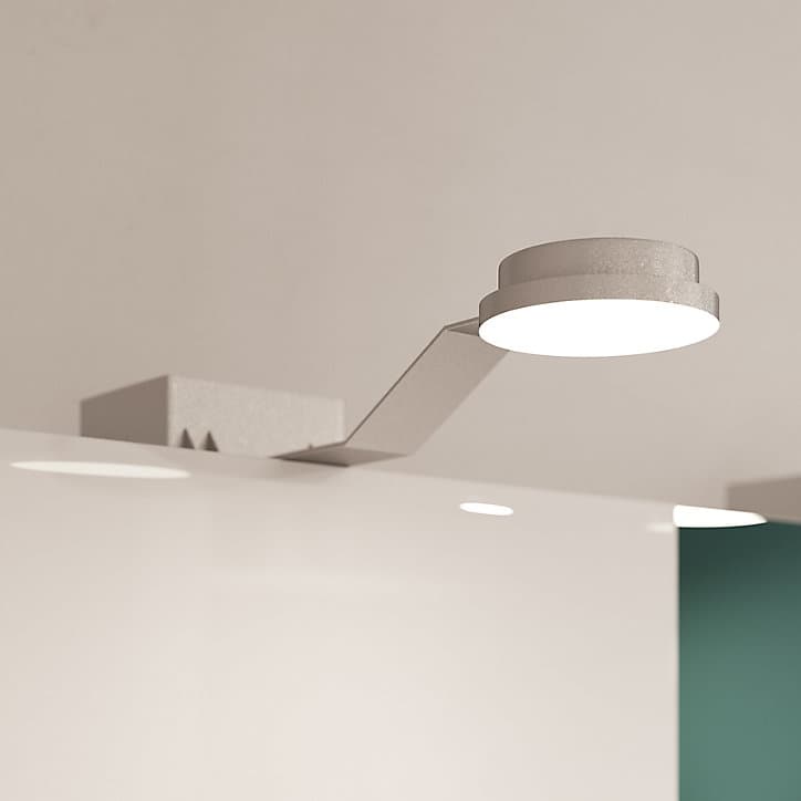 Spot LED intégrée Emera 400lm IP44 blanc froid à neutre Colours chrome L.8,3 x l.30 x H.4,3cm