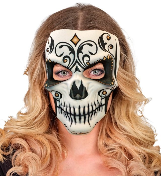 Dia De Los Muertos Masker Zwart Wit