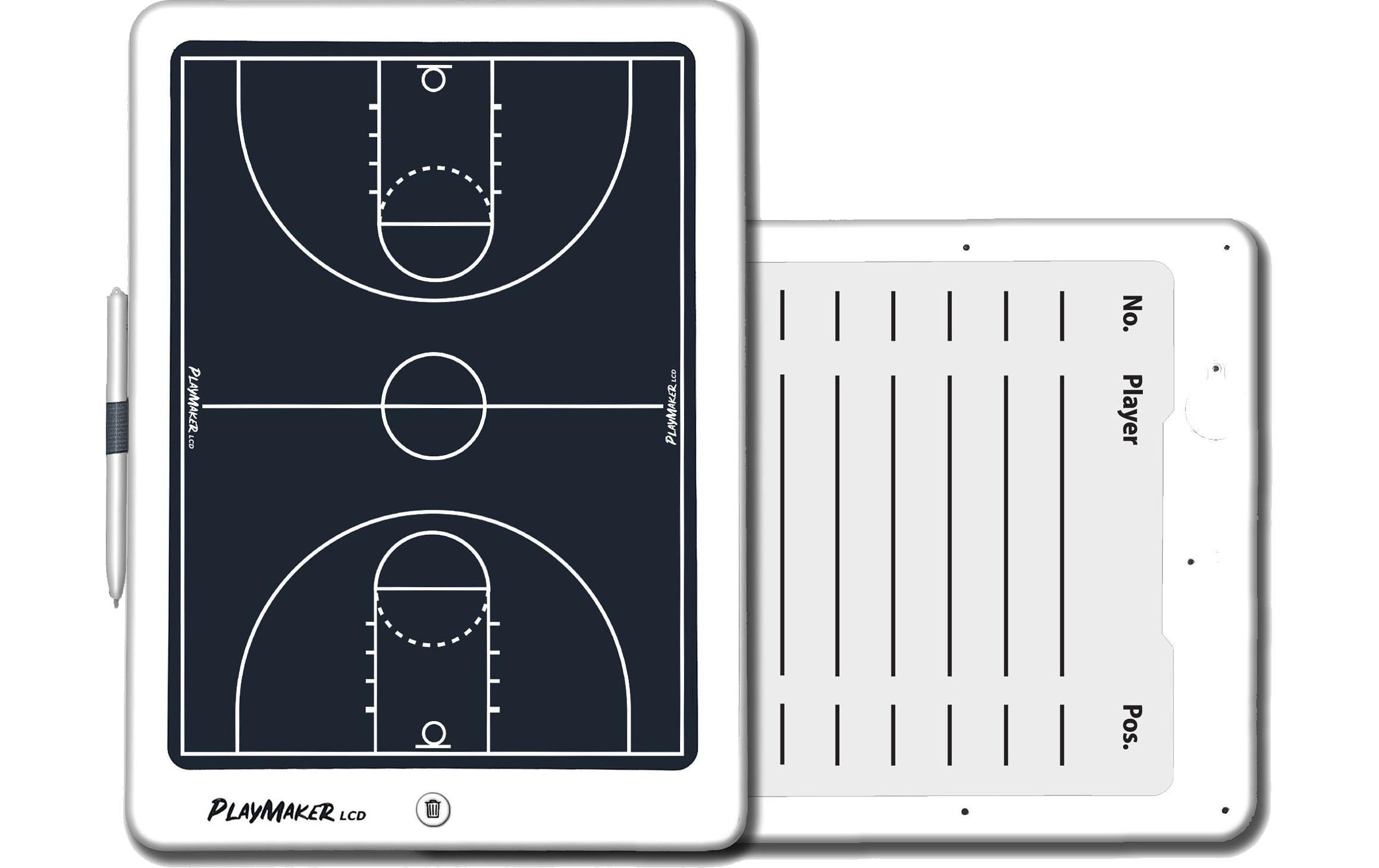 Taktiktafel Basketball WeissBatteriebetriebene LCD Taktiktafel