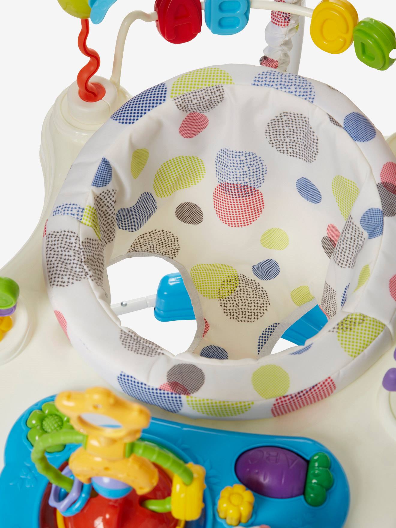Área de atividades e pula-pula Babysauteur Vertbaudet, branco médio, lisa