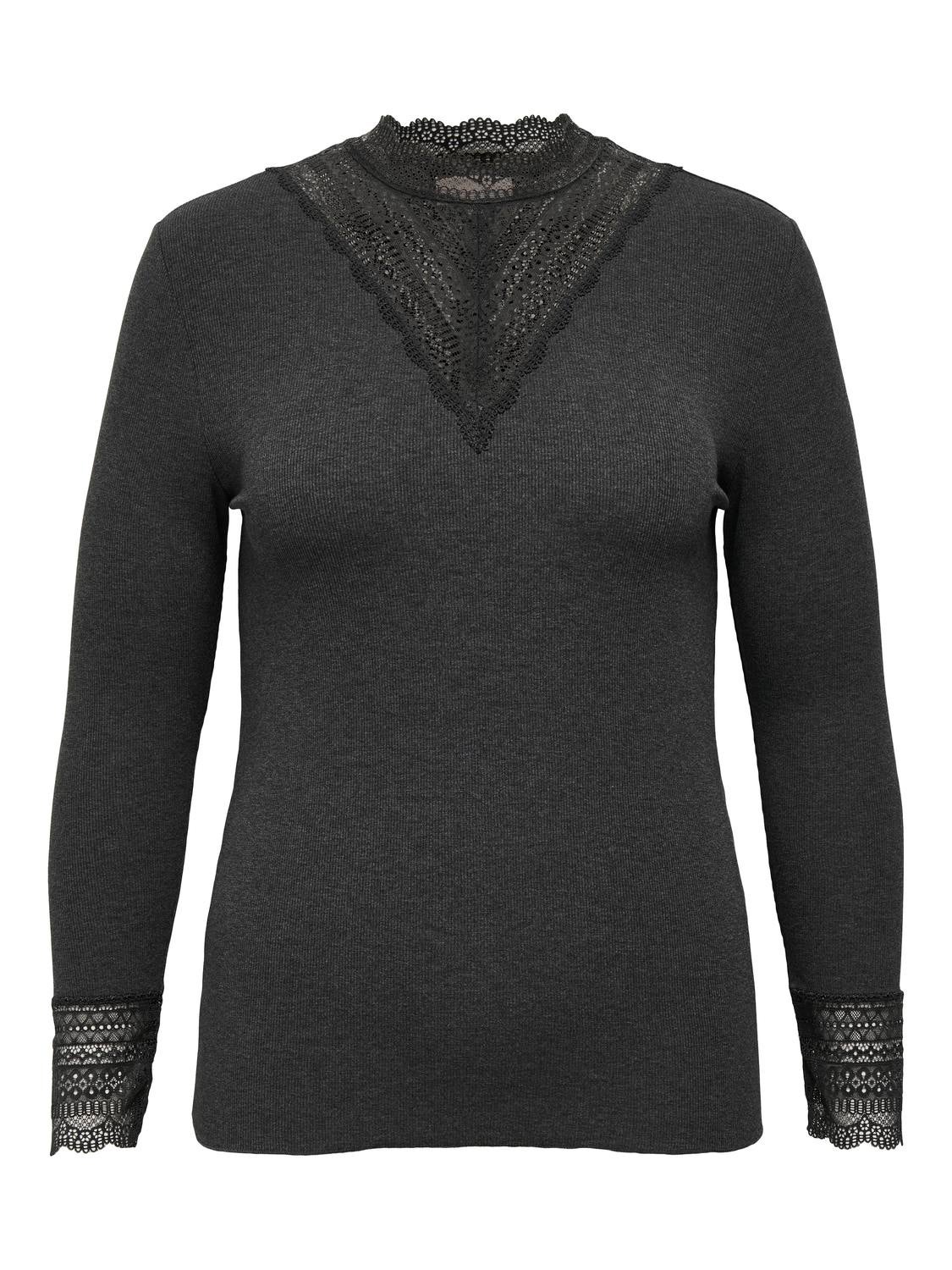 CARTILDE Top Dark Grey Melange