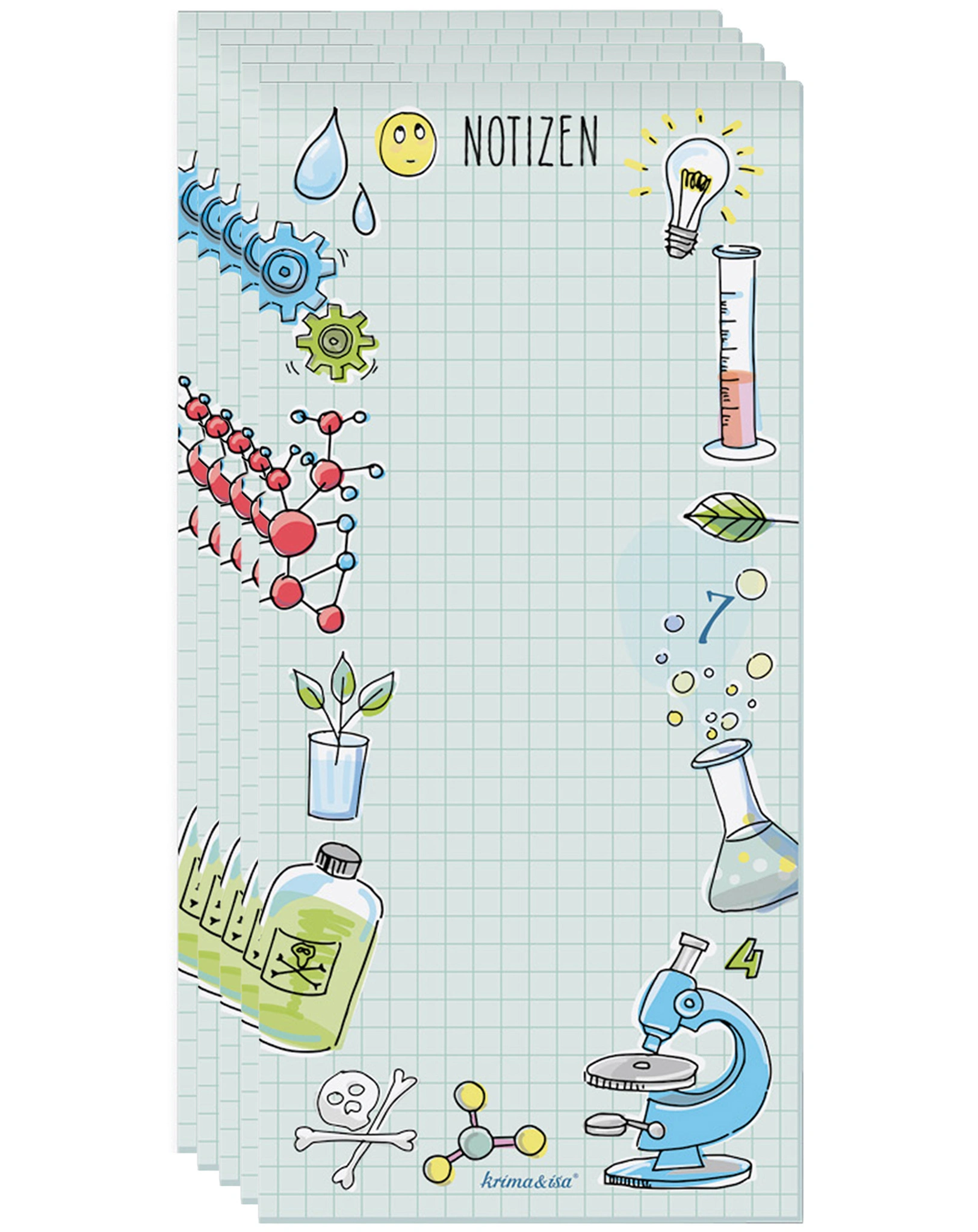 Notizblock SCIENCE (50 Blatt) 5er-Set