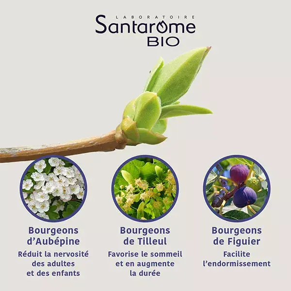 Santarome Bio - Complexo Tri-Bud Orgânico para Dormir - Frasco de 30ml