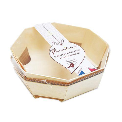 2 moules à gâteau en bois Ø 18 cm Scrapcooking