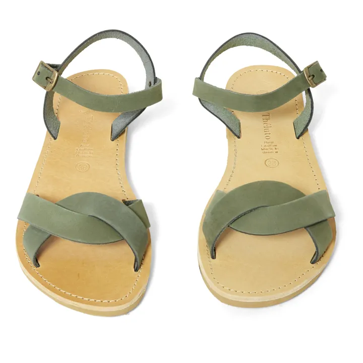 Théluto Sandales Salomé - Collection Femme | Vert kaki
