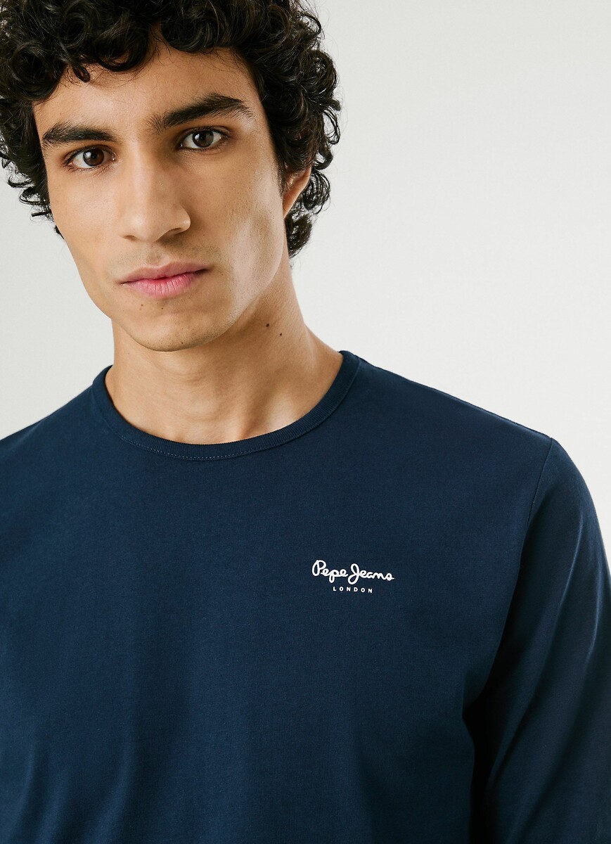 PEPE JEANS<br>Camiseta original de manga comprida com elastano